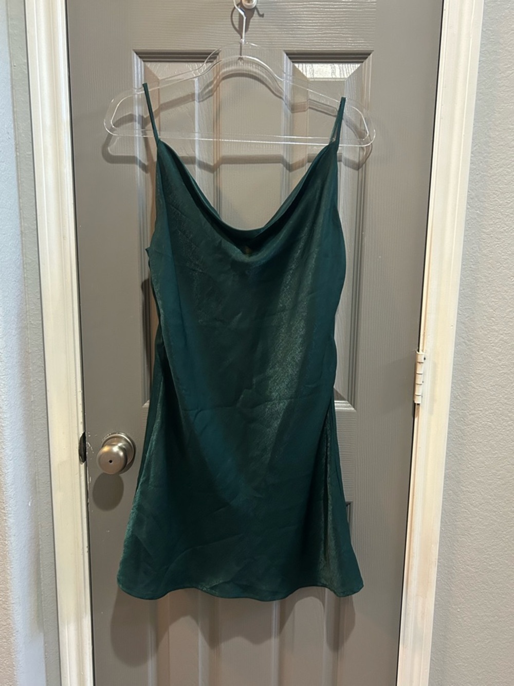 Altar'd State forest green Satin Cowl Neck Camisole
